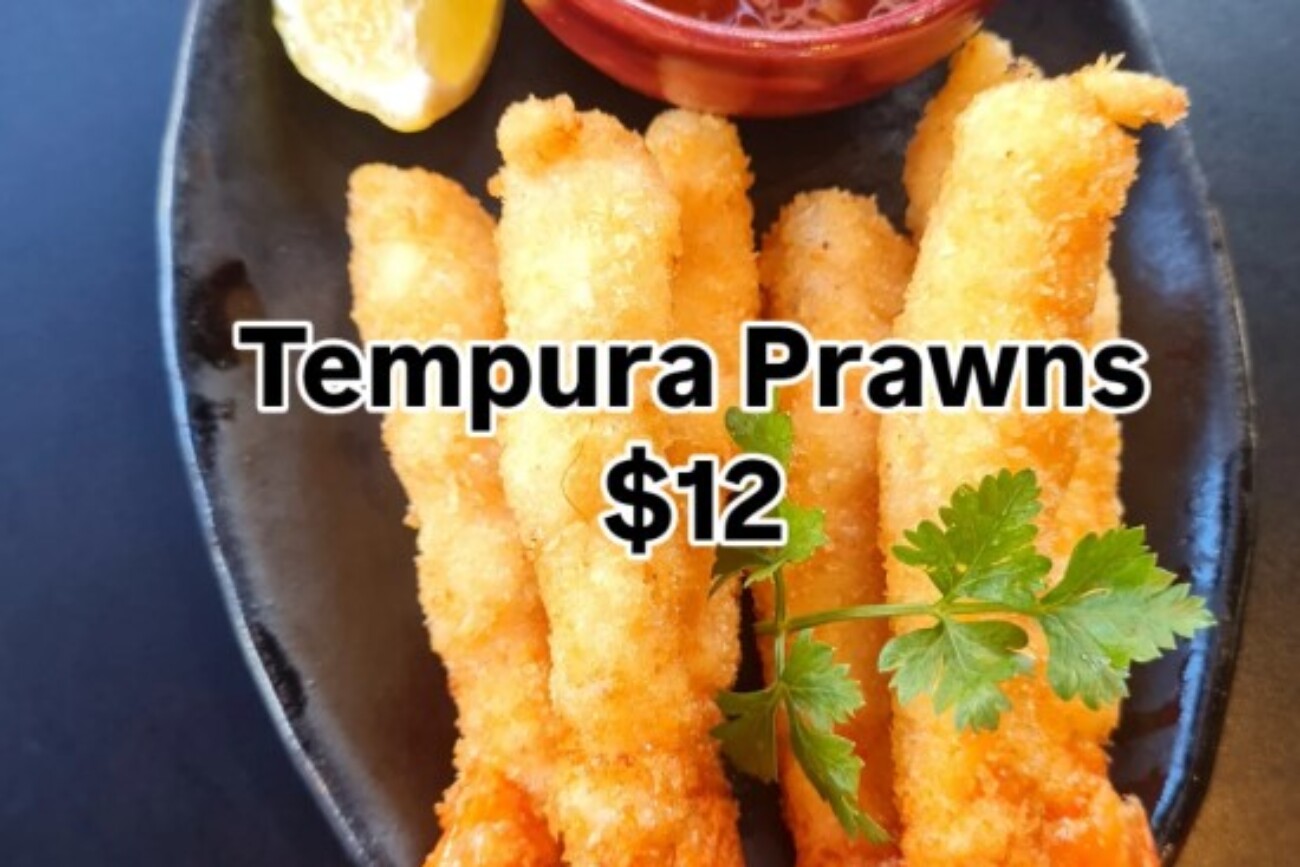Tempura prawns