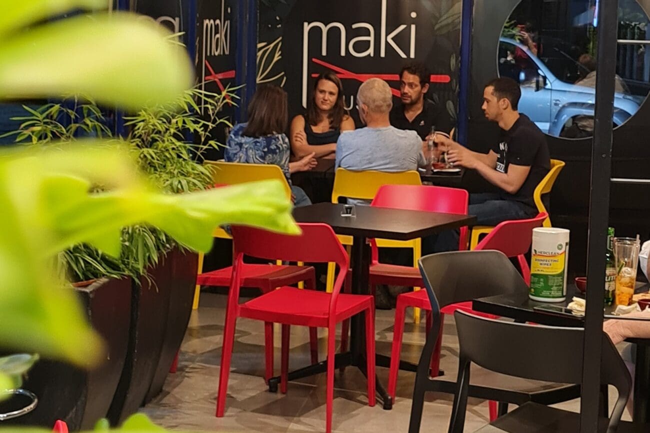 Guests dining at Maki Sushi