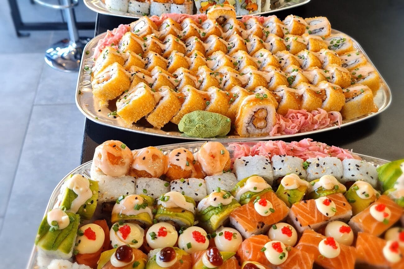 Large party sushi platters